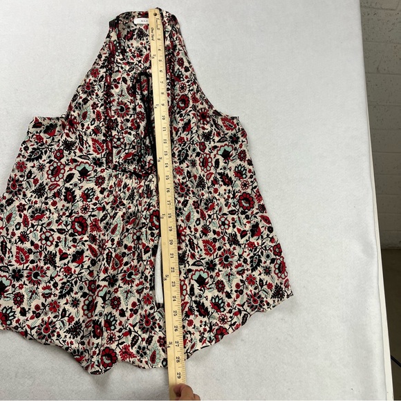 A.L.C. Womens Floral Silk Blouse Top Sleeveless Size 4 NWOT Back Pleat - Picture 6 of 9